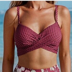 Cupshe Polka Dot Swim Top  NWOT